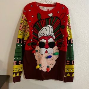Christmas Sweaters Santa Ugly Sweater with Light Bulbs New Medium